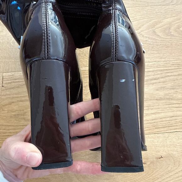 Zemeta - Glossy Choco Long Boots in Dark Brown - Picture 7 of 8